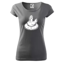 Kuře sedící na bitcoinovém hnízdě