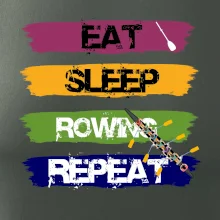 Eat sleep rowing repeat barevné