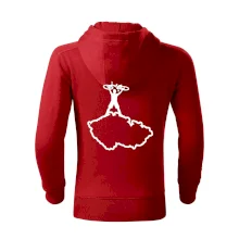 Mapa ČR - cyklista na prsou