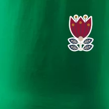 Folklor na prsu květina čtyřlistá