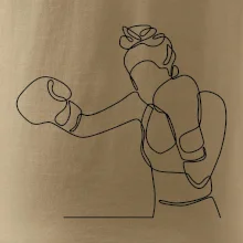 Žena boxerka jedním tahem