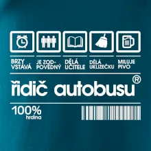 Čárový kód řidič autobusu