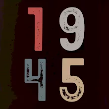 Vintage číslice 1945