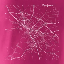 Černobílá mapa Znojmo