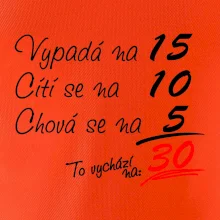 Vypadá, cítí se, chová se - 30 let