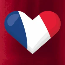 Francouzská vlajka srdce