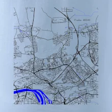 Praha 18200 - Mapa s vodními toky