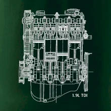 Motor Škoda/ VW 1.9L  TDI ze předu