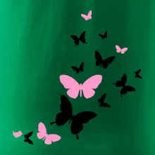 Motýli růžovo černí