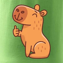 Kapybara s palcem nahoru