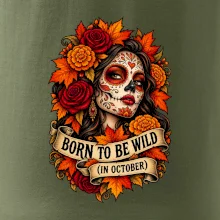 Born to be wild podzimní květinová lebka