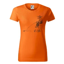 Kreslený rybář na pařezu