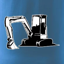 Bagr bez nápisu černobílý