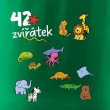 Tričko + 42 nažehlovacích zvířátek