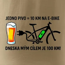 Jedno pivo = 10 km na E-bike. Dneska mým cílem je 100 km!