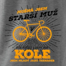 Starší muž - cyklista silniční kolo Starší muž - cyklista silniční kolo