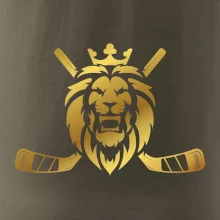 Lev s hokejkami - zlatý potisk