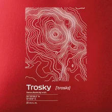 Trosky - vrstevnice v obdélníku