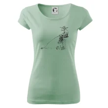 Kreslený rybář na pařezu