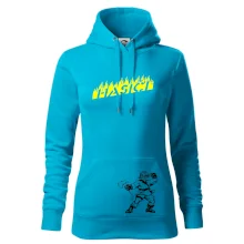 Hasič stojící - nápis hasiči - Velký nápis  na zádech