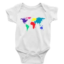 Světové kontinenty bez názvů - barevné