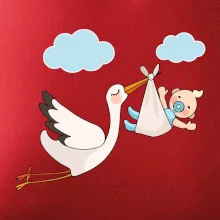Čáp čekáme miminko - kluk Čáp čekáme miminko - kluk