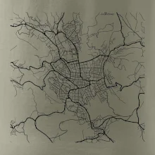 Mapy měst černobílé Jablonec nad Nisou