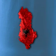 Mapa Albánie reliéf hor