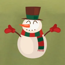 Vánoční sněhulák