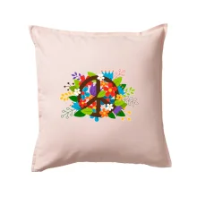 Peace symbol prorostlý květinami