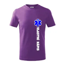 Hvězda života - vlastní nápis vpředu a vzadu