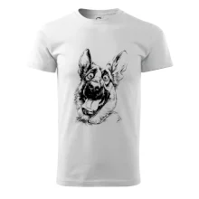 Černobílá karikatura Německý ovčák