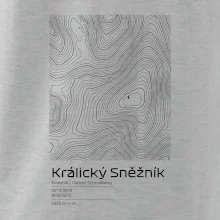 Králický Sněžník - vrstevnice v obdélníku