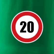 Dopravní značka - omezení rychlosti 20