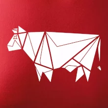 Origami kráva z boku