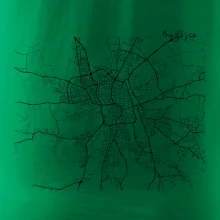 Mapy měst černobílé Budějce