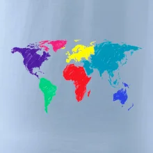 Světové kontinenty bez názvů - barevné