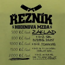 Hodinová mzda řezník