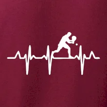 EKG stolní tenista stojící