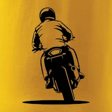 Motorkář na zádech - silnice