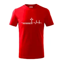Jesus Saved My Life kříž ekg Jesus Saved My Life kříž ekg