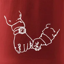 Táta a syn ruce obrys