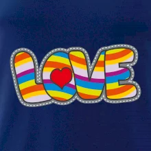 Love nápis duhový