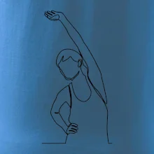 Protahující se žena jedním tahem