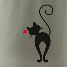 Zamilovaná kočka zezadu