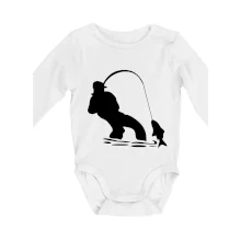 Rybář tahající rybu