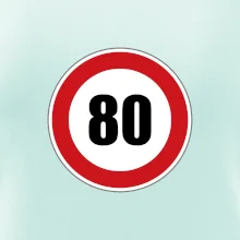 Dopravní značka - omezení rychlosti 80
