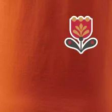 Folklor na prsu tulipán