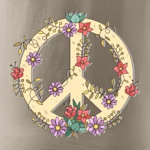 Peace symbol pískový