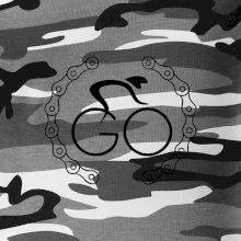 Logo cyklisty a řetěz